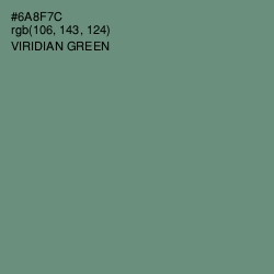 #6A8F7C - Viridian Green Color Image