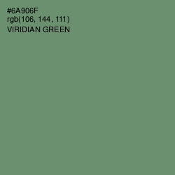 #6A906F - Viridian Green Color Image