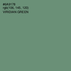 #6A9178 - Viridian Green Color Image