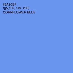 #6A95EF - Cornflower Blue Color Image