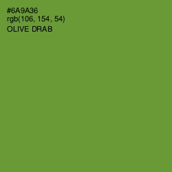 #6A9A36 - Olive Drab Color Image