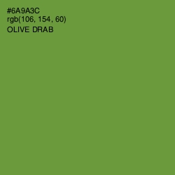 #6A9A3C - Olive Drab Color Image