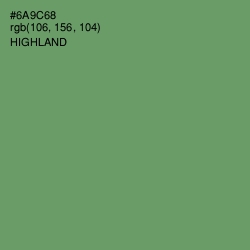 #6A9C68 - Highland Color Image