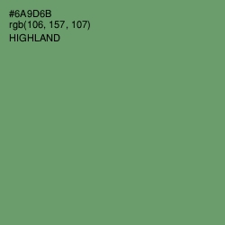 #6A9D6B - Highland Color Image