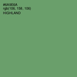 #6A9E6A - Highland Color Image