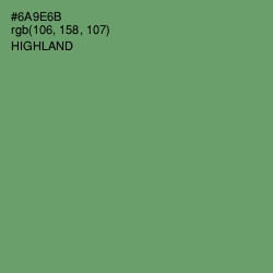 #6A9E6B - Highland Color Image