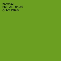#6A9F22 - Olive Drab Color Image