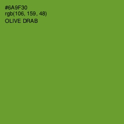 #6A9F30 - Olive Drab Color Image