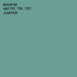 #6A9F98 - Juniper Color Image