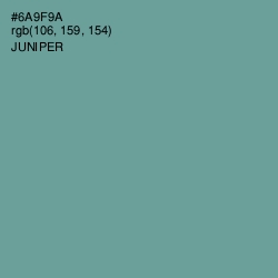 #6A9F9A - Juniper Color Image