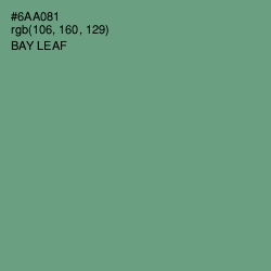 #6AA081 - Bay Leaf Color Image