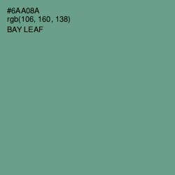 #6AA08A - Bay Leaf Color Image