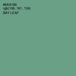 #6AA186 - Bay Leaf Color Image