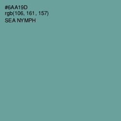 #6AA19D - Sea Nymph Color Image