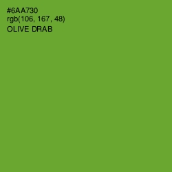 #6AA730 - Olive Drab Color Image