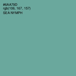 #6AA79D - Sea Nymph Color Image