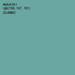 #6AA7A1 - Gumbo Color Image