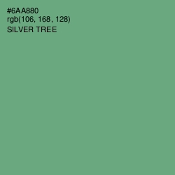 #6AA880 - Silver Tree Color Image