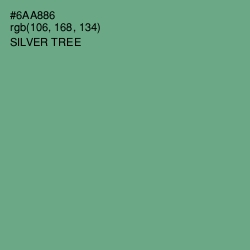 #6AA886 - Silver Tree Color Image