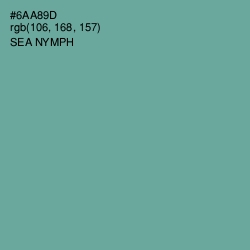 #6AA89D - Sea Nymph Color Image