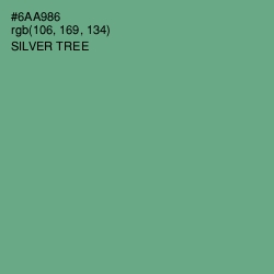 #6AA986 - Silver Tree Color Image