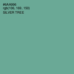 #6AA996 - Silver Tree Color Image