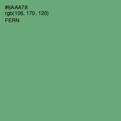 #6AAA78 - Fern Color Image