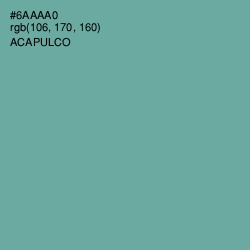 #6AAAA0 - Acapulco Color Image