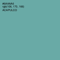 #6AAAA6 - Acapulco Color Image