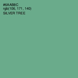 #6AAB8C - Silver Tree Color Image