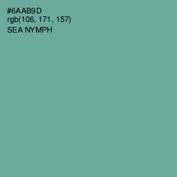 #6AAB9D - Sea Nymph Color Image