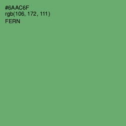 #6AAC6F - Fern Color Image