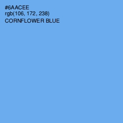 #6AACEE - Cornflower Blue Color Image