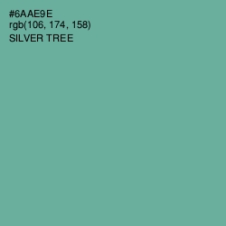 #6AAE9E - Silver Tree Color Image