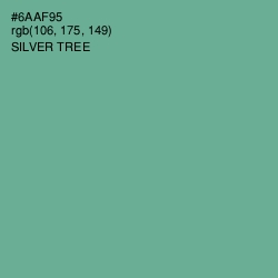 #6AAF95 - Silver Tree Color Image