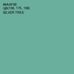 #6AAF9E - Silver Tree Color Image