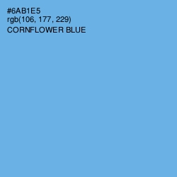 #6AB1E5 - Cornflower Blue Color Image