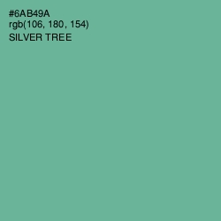 #6AB49A - Silver Tree Color Image