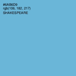 #6AB6D9 - Shakespeare Color Image