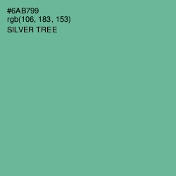#6AB799 - Silver Tree Color Image
