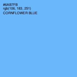 #6AB7FB - Cornflower Blue Color Image