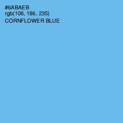 #6ABAEB - Cornflower Blue Color Image