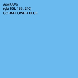 #6ABAF0 - Cornflower Blue Color Image
