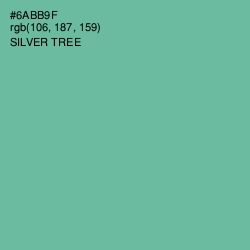 #6ABB9F - Silver Tree Color Image