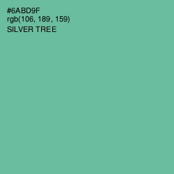 #6ABD9F - Silver Tree Color Image