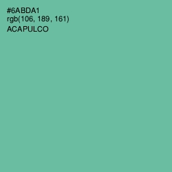 #6ABDA1 - Acapulco Color Image
