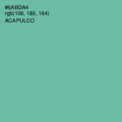 #6ABDA4 - Acapulco Color Image