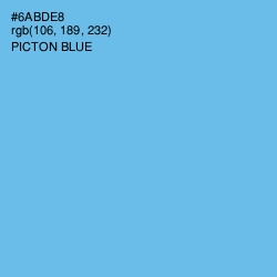 #6ABDE8 - Picton Blue Color Image