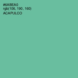 #6ABEA0 - Acapulco Color Image