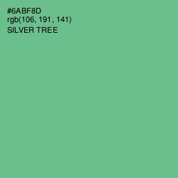 #6ABF8D - Silver Tree Color Image